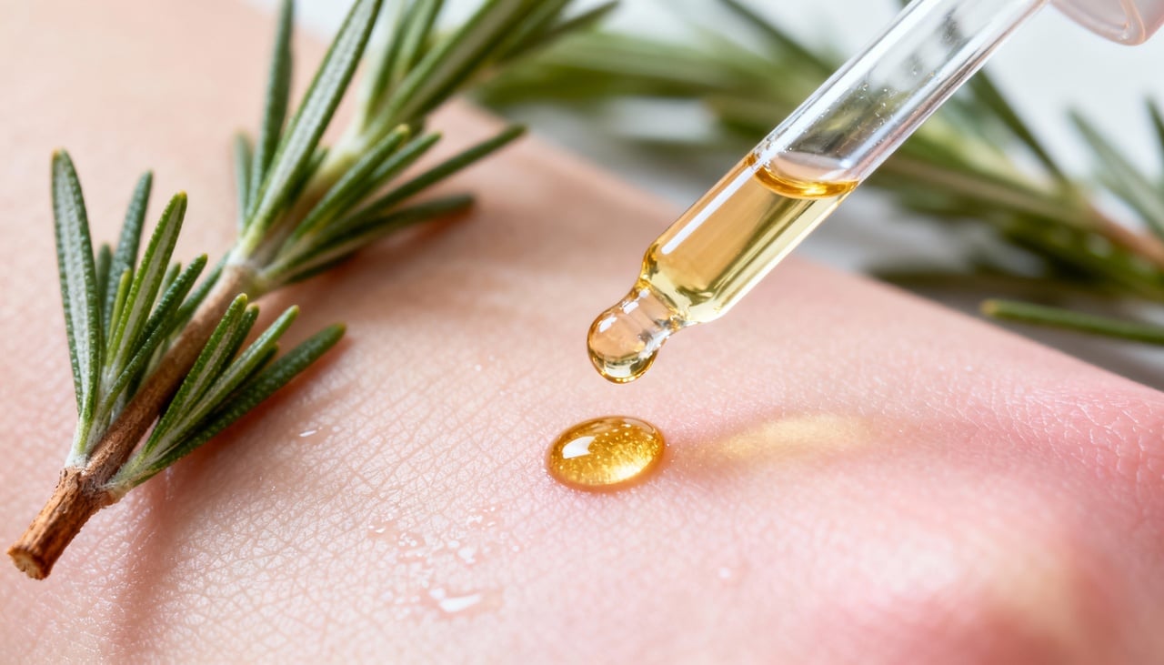 Na prática, o óleo de alecrim na pele aparece em cremes, géis, séruns ou óleos corporais