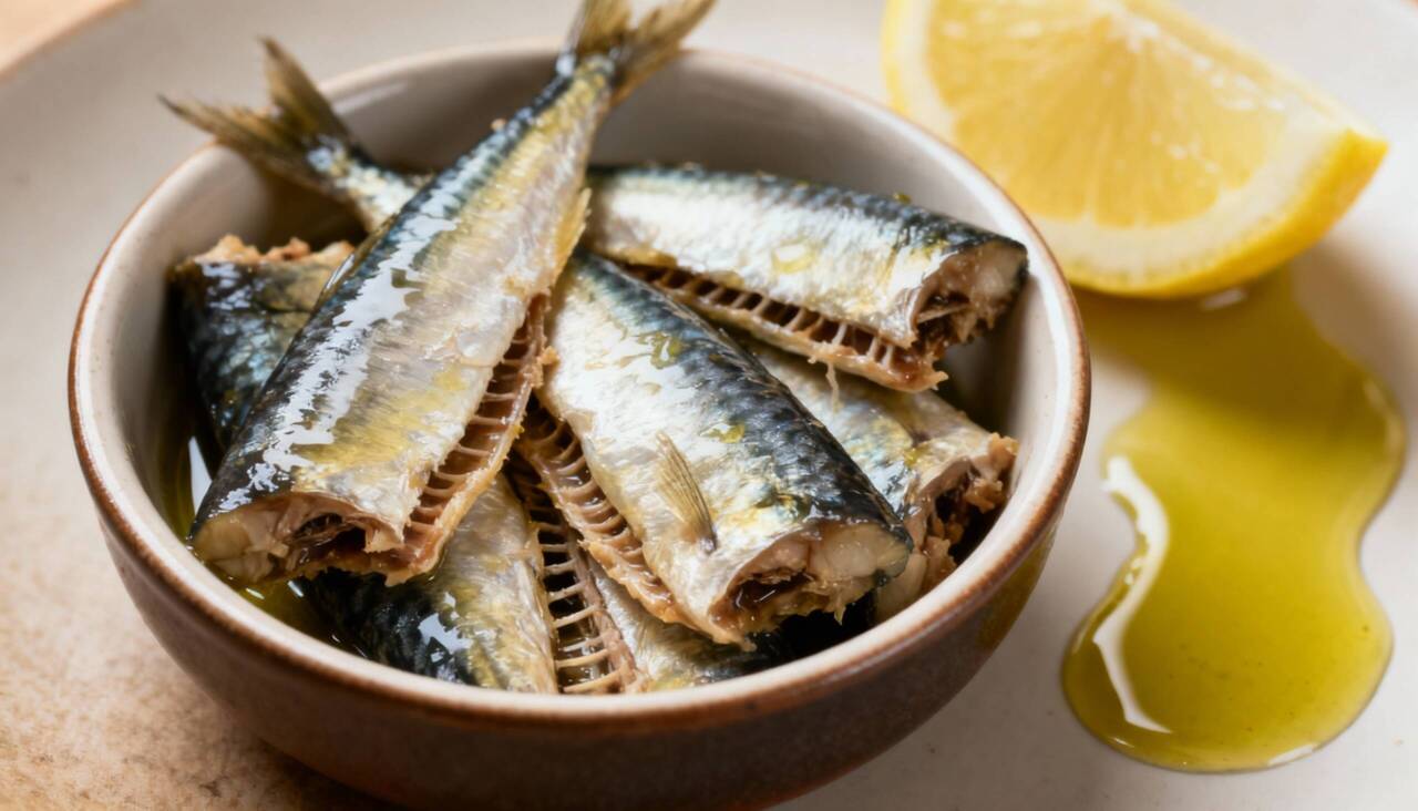 O segredo do alto teor de cálcio nas sardinhas reside justamente nas espinhas