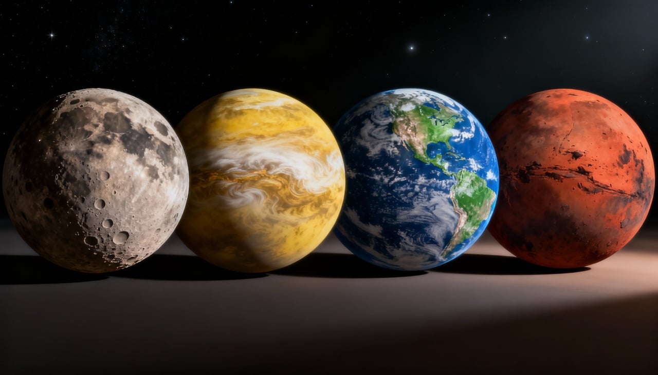 A distância ao Sol influencia diretamente quanto calor cada planeta recebe, mas não é o único fator decisivo