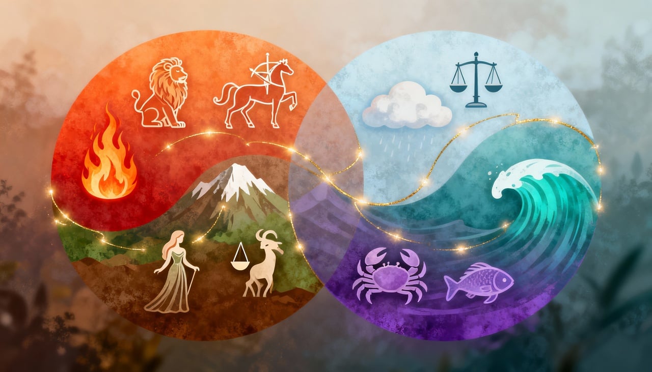 Quando se fala em compatibilidade de signos, a referência costuma estar ligada à forma como os elementos do zodíaco