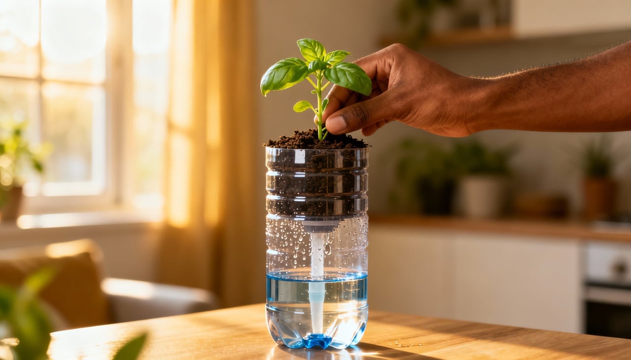 O sucesso de uma horta em apartamento depende menos do sol pleno e mais da umidade constante e da luz indireta adequada – Imagens produzidas com uso de Inteligência Artificial