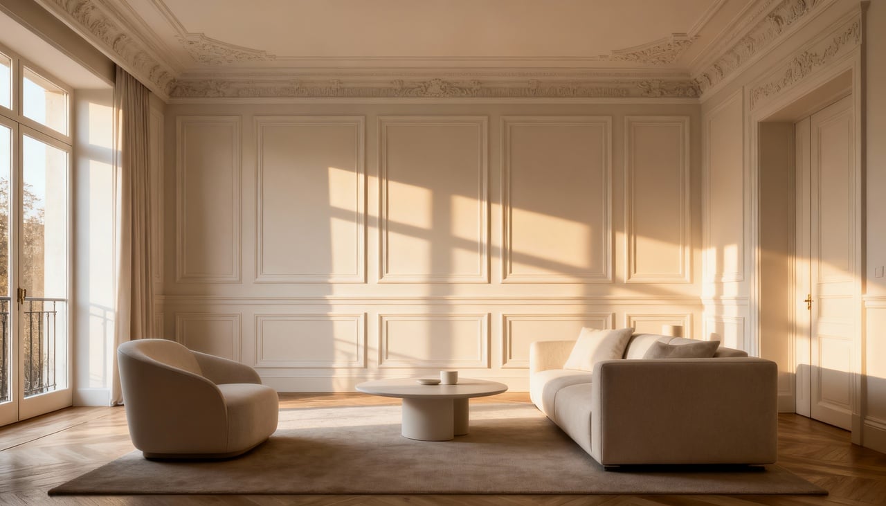 O planejamento ajuda a evitar retrabalho e desperdício de material ao instalar o painel de moldura na parede