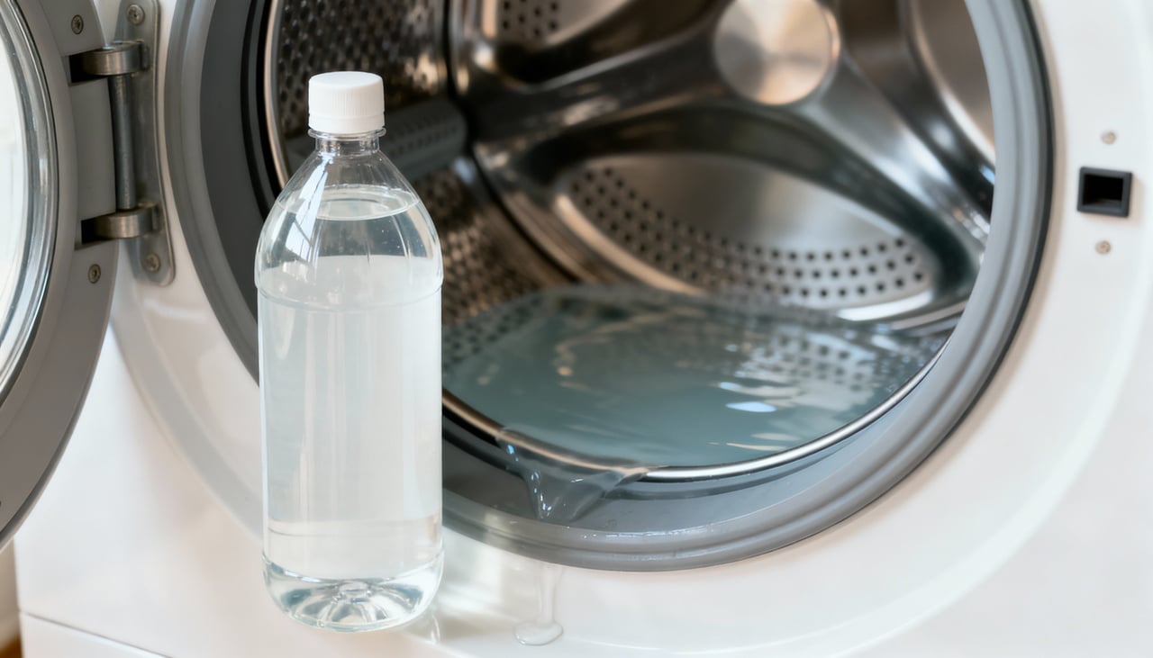 Embora o amaciante deixe as roupas cheirosas, a sua composição oleosa e espessa é uma das grandes vilãs da máquina de lavar – Imagens produzidas com uso de Inteligência Artificial