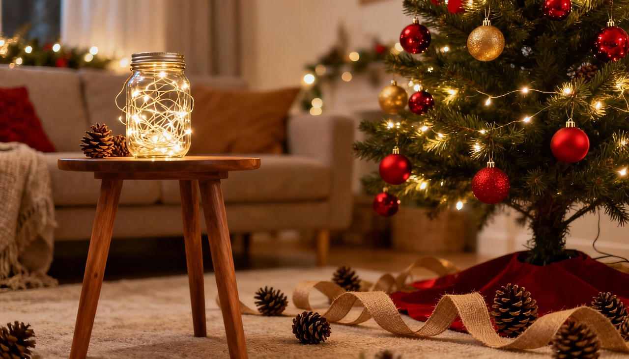 O primeiro passo para uma decoração de Natal simples é escolher os pontos principais que vão receber os enfeites