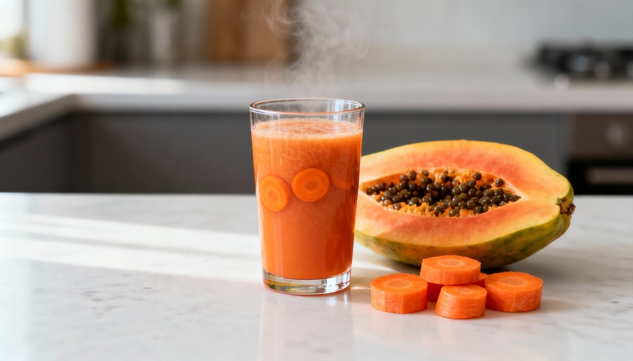 A vitamina C presente no mamão atua como poderoso antioxidante e estimulante do sistema imunológico