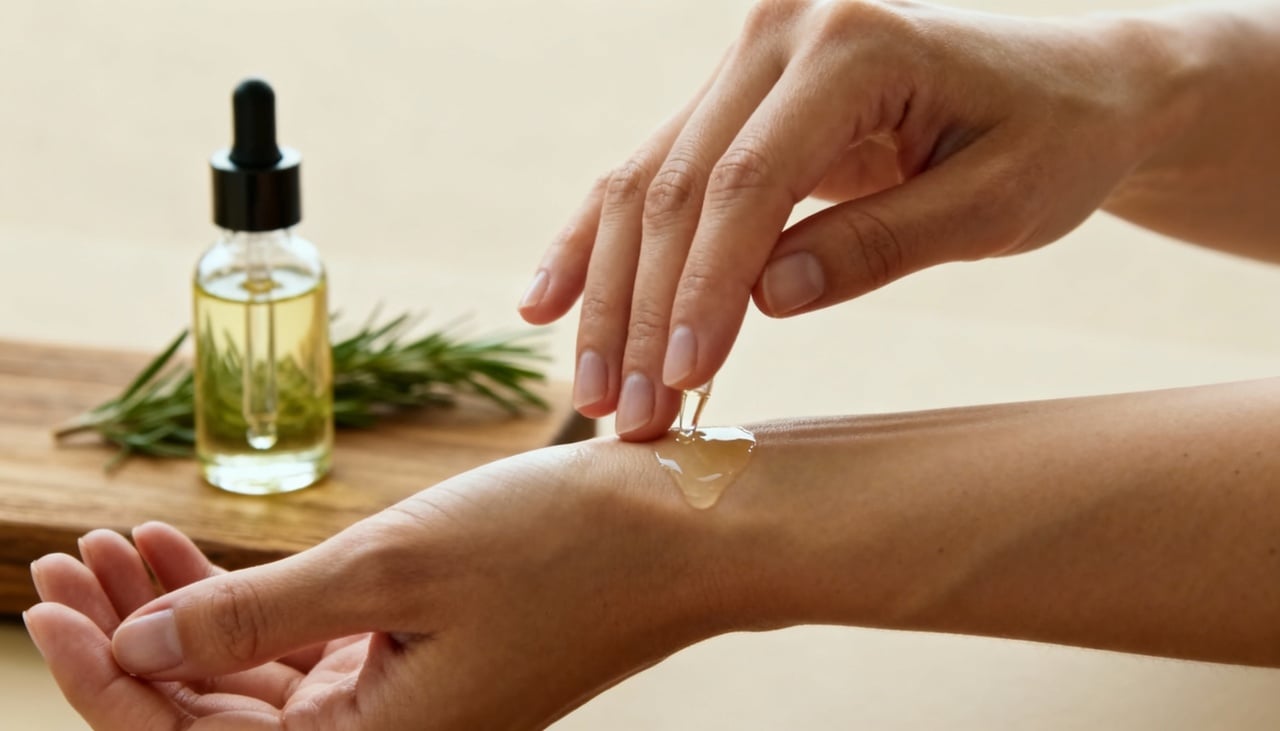 Na prática, o óleo de alecrim na pele aparece em cremes, géis, séruns ou óleos corporais