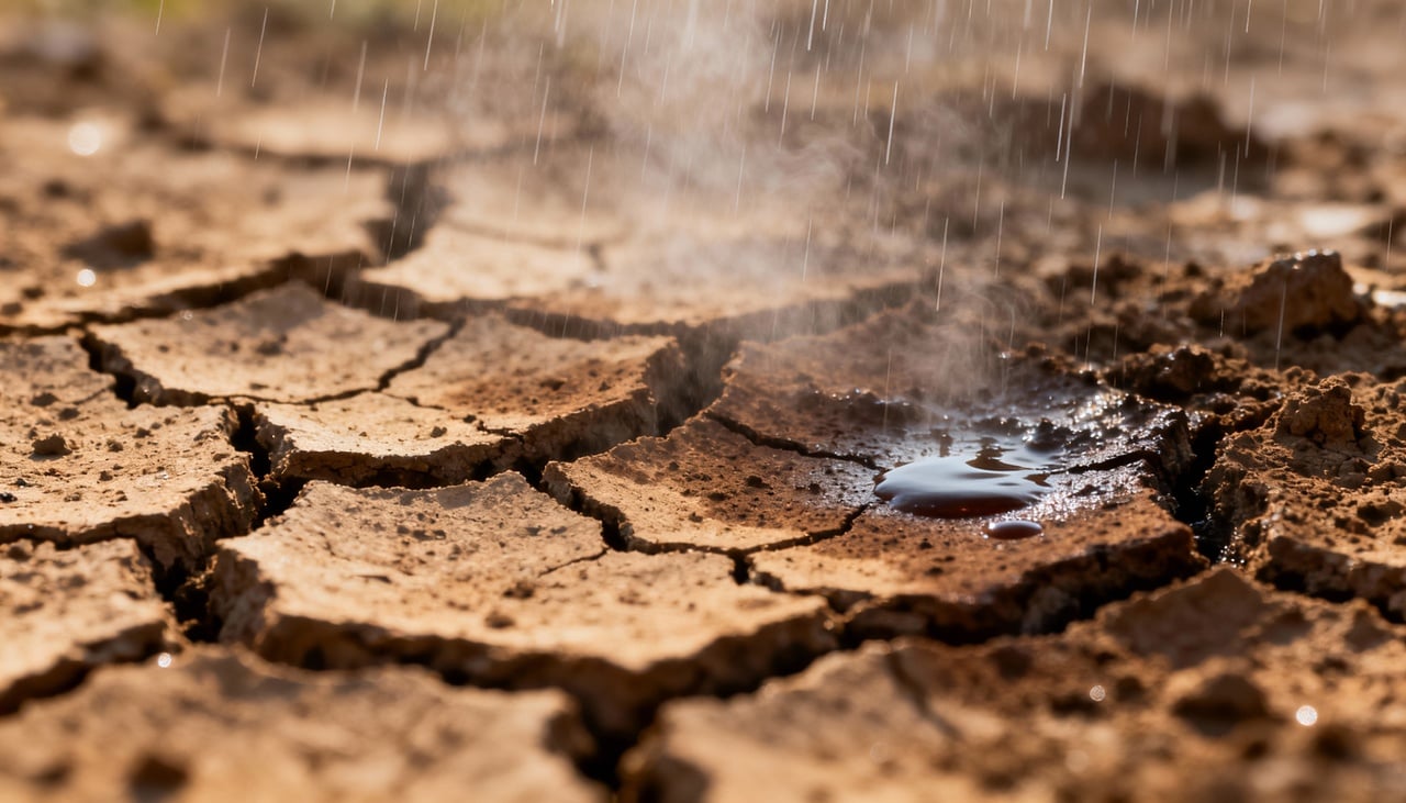 Petrichor é o nome científico dado ao cheiro característico que surge quando a chuva atinge o solo seco – Imagens produzidas com uso de Inteligência Artificial