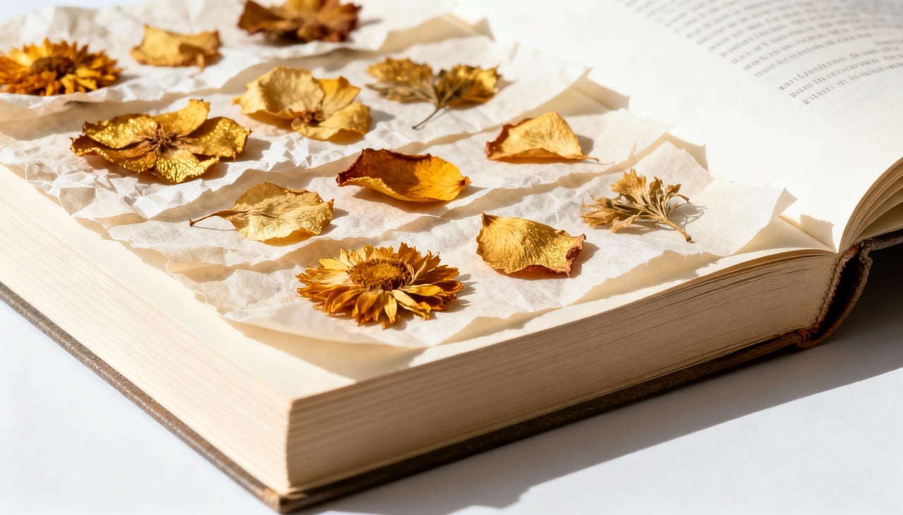 A seleção adequada das flores é essencial para garantir pétalas preservadas com boa aparência e durabilidade – Imagens produzidas com uso de Inteligência Artificial