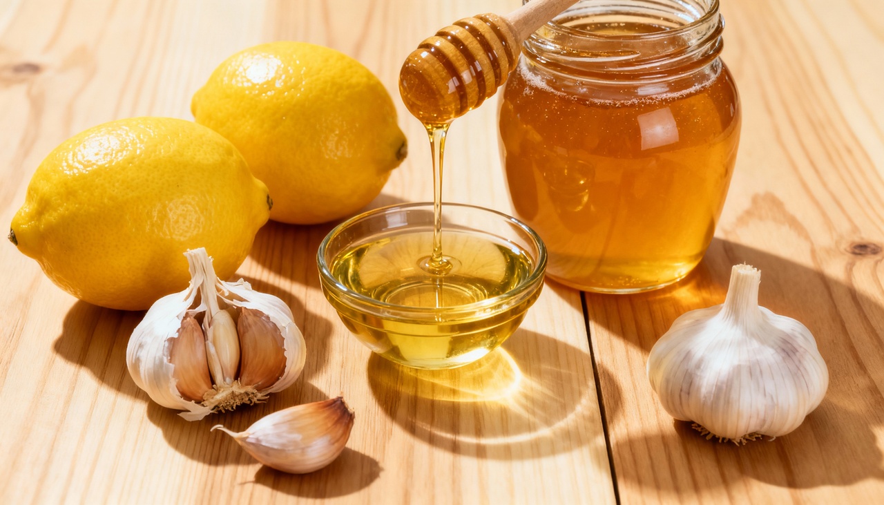 A receita do elixir da juventude com mel, limão, alho e óleo de linhaça é simples