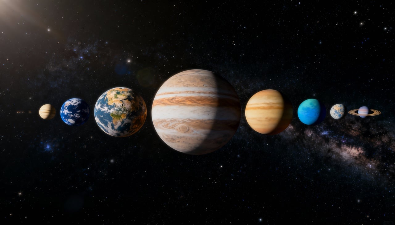 A distância ao Sol influencia diretamente quanto calor cada planeta recebe, mas não é o único fator decisivo