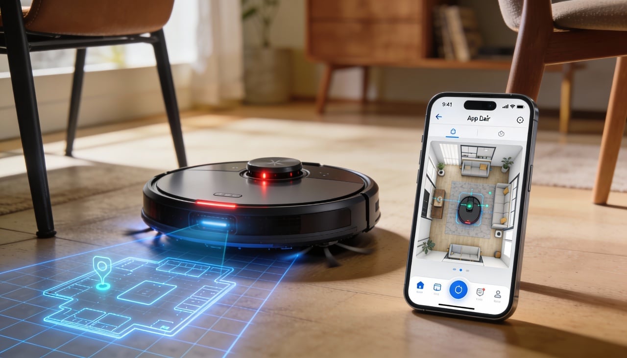 Quando o ambiente está vazio, o robô aspirador inteligente costuma trabalhar de forma mais eficiente