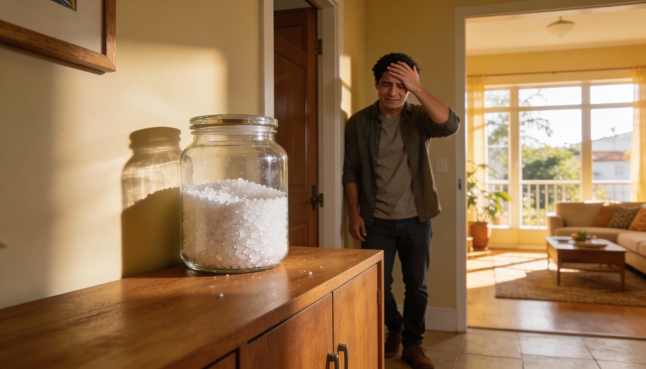 O sal é um cristal e, por natureza, emite ondas eletromagnéticas capazes de neutralizar campos negativos