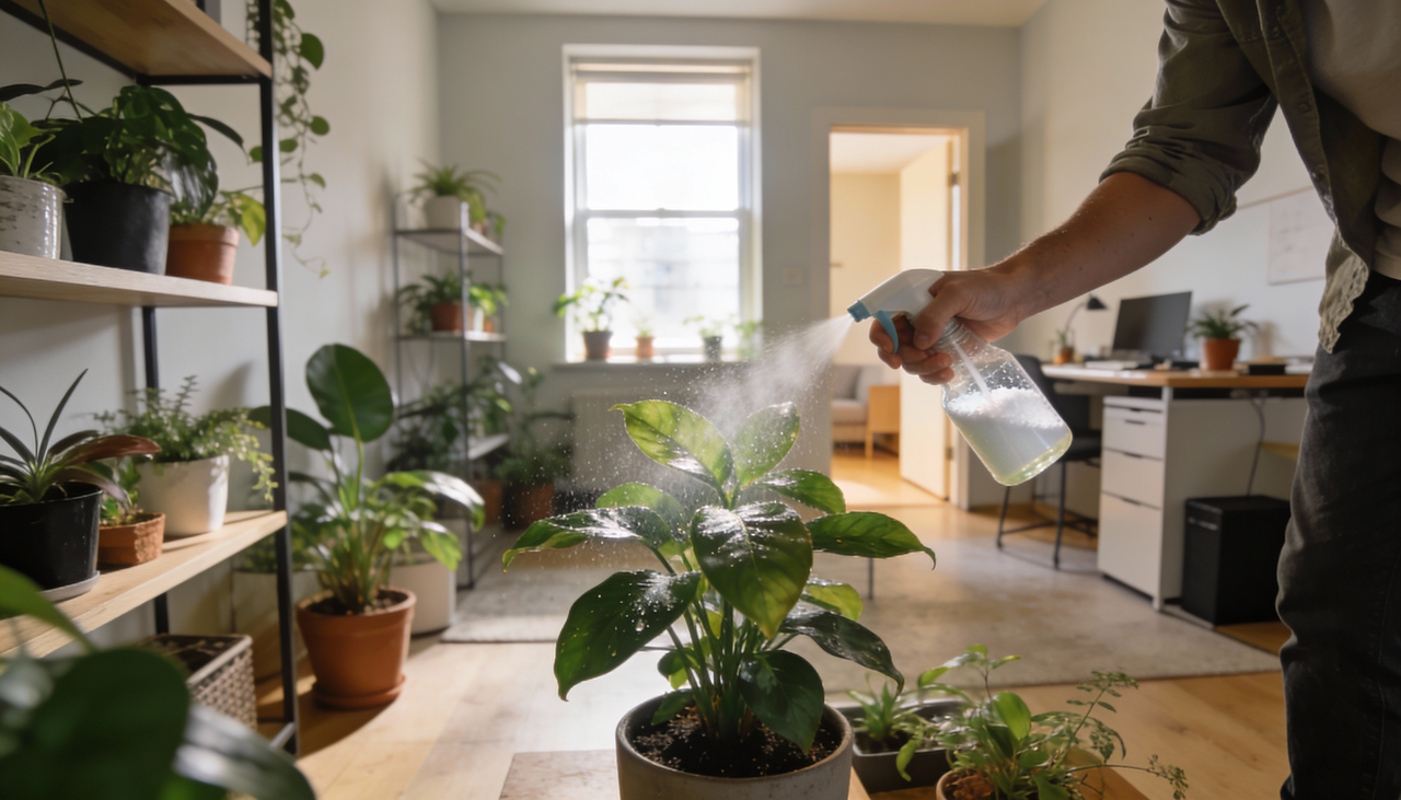 A formulação líquida para pulverização representa método mais prático e eficiente de aplicação sobre folhagens afetadas