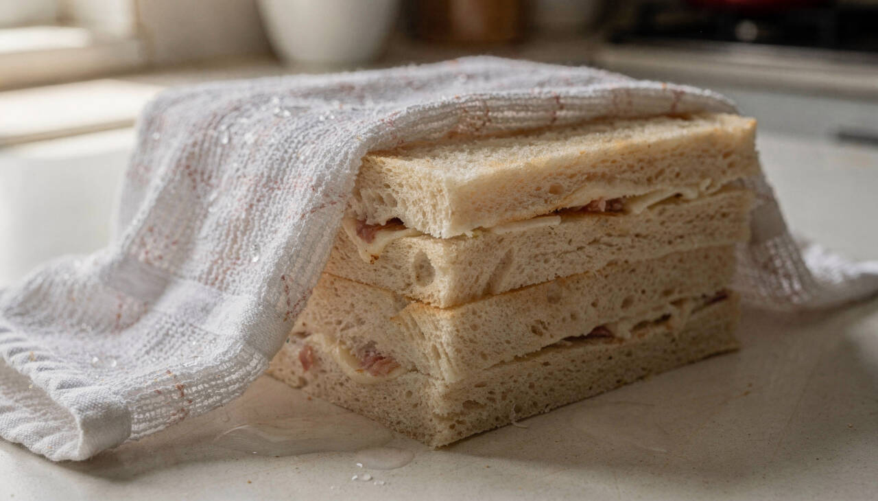 O maior inimigo dos sanduíches de miga é o ressecamento do pão que perde umidade rapidamente dentro da geladeira