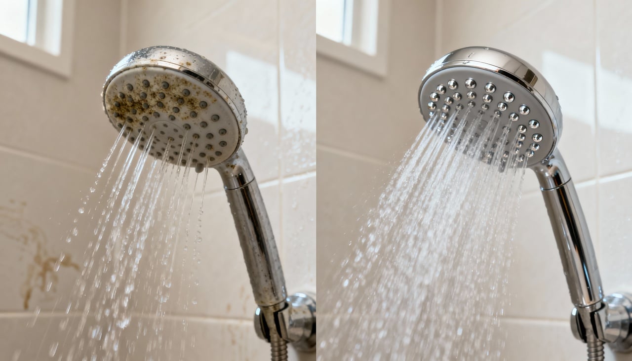 Para realizar essa limpeza profunda, você não precisa ser um encanador nem correr o risco de quebrar o chuveiro ao tentar desrosqueá-lo – Imagens produzidas com uso de Inteligência Artificial