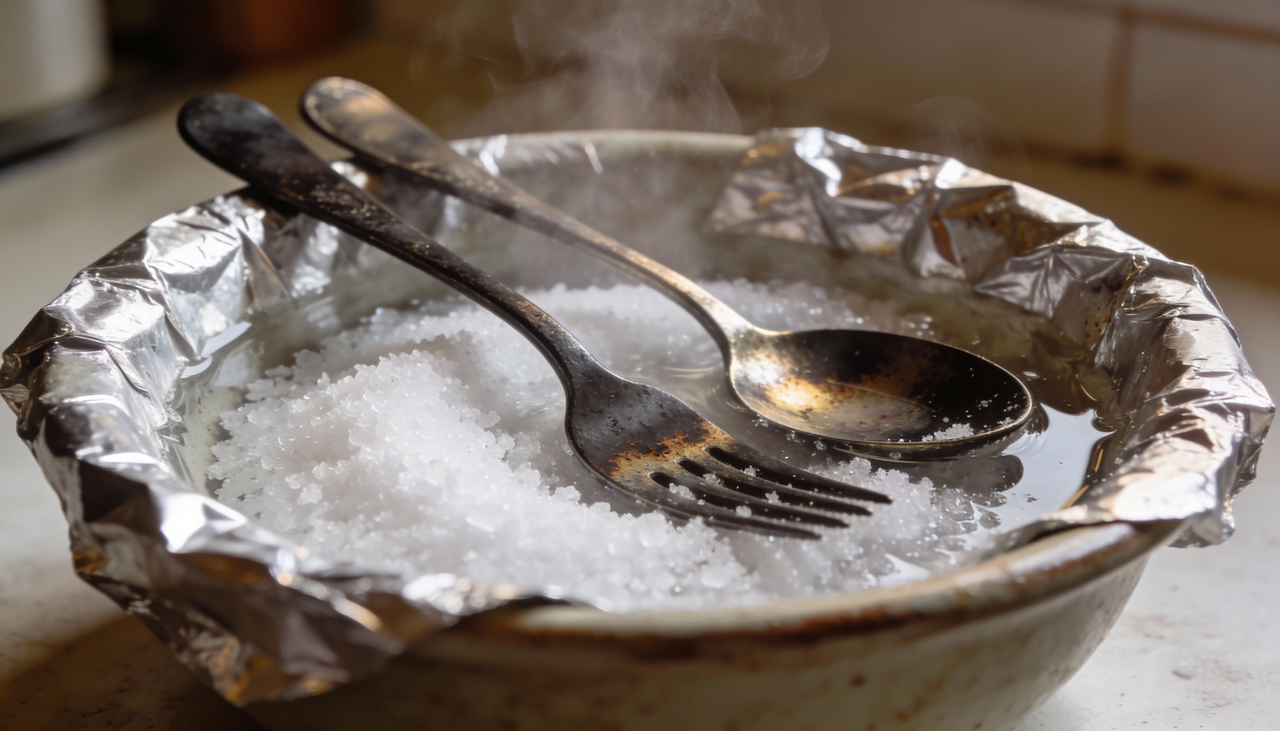 O brilho volta para os seus garfos e facas graças a uma reação química chamada transferência de elétrons