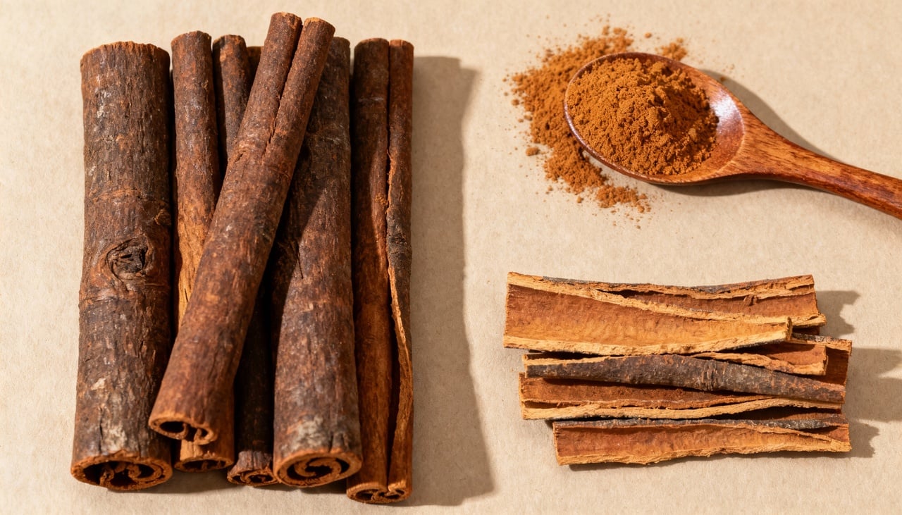 Na prática, o uso da canela costuma ser mais relevante quando integrado a um conjunto de estratégias de estilo de vida – Imagens produzidas com uso de Inteligência Artificial