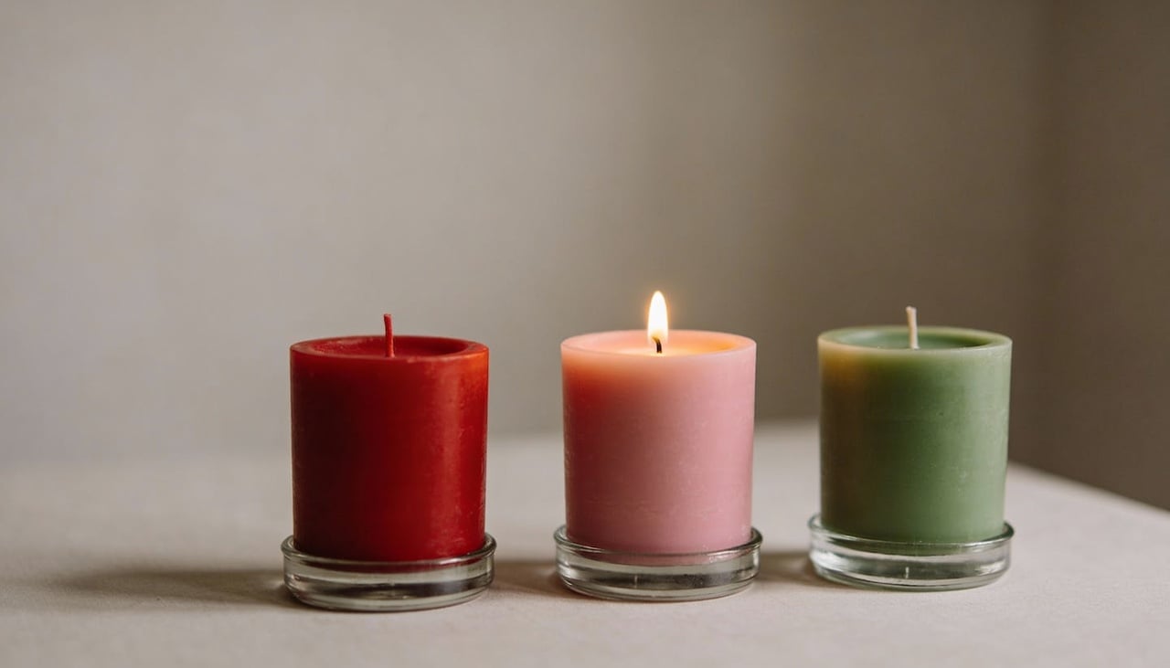A vela rosa trabalha a energia de Vênus em seu aspecto mais puro