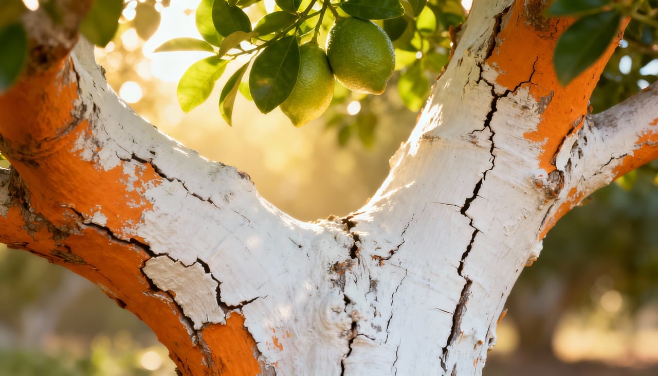 O contraste térmico entre dia e noite representa uma das maiores ameaças para laranjeiras em regiões de clima variável – Imagens produzidas com uso de Inteligência Artificial