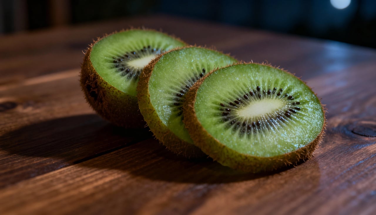 Embora o kiwi seja campeão comprovado, as cerejas ácidas merecem destaque por serem uma das raríssimas frutas que contêm melatonina natural – Imagens produzidas com uso de Inteligência Artificial
