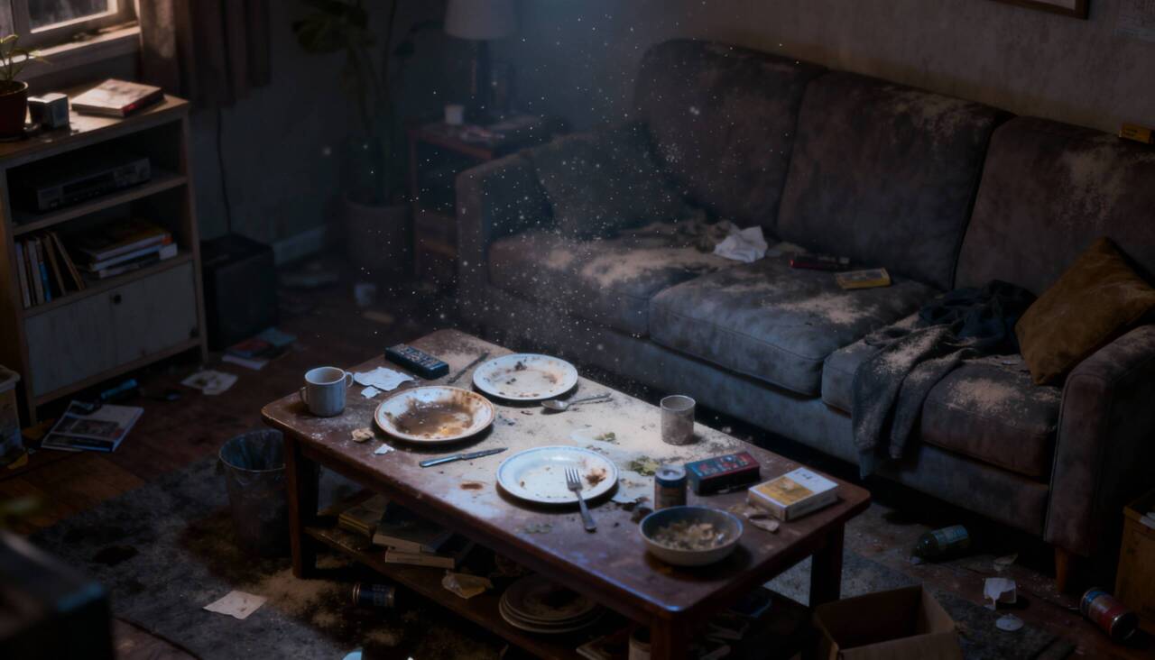 Ambientes desorganizados frequentemente indicam desafios emocionais que os moradores enfrentam de forma silenciosa – Imagens produzidas com uso de Inteligência Artificial