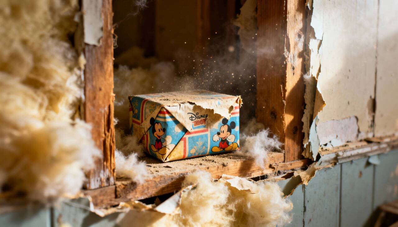 Um homem encontra um presente de Natal de 1978 na parede da casa de seus pais: "Tinha meu nome escrito nele."