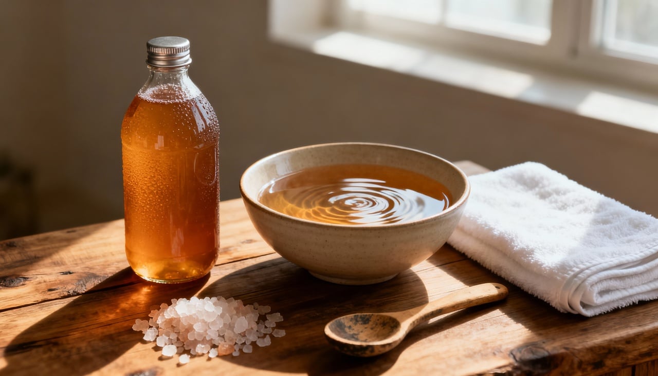 A preparação adequada do banho de pés garante eficácia máxima sem causar irritação na pele – Imagens produzidas com uso de Inteligência Artificial