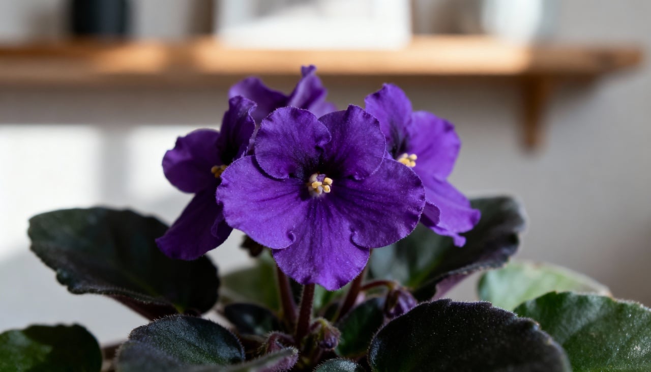 Essas flores de longa duração chamam a atenção pela capacidade de se adaptar a espaços pequenos, como estantes, prateleiras e nichos – Imagens produzidas com uso de Inteligência Artificial