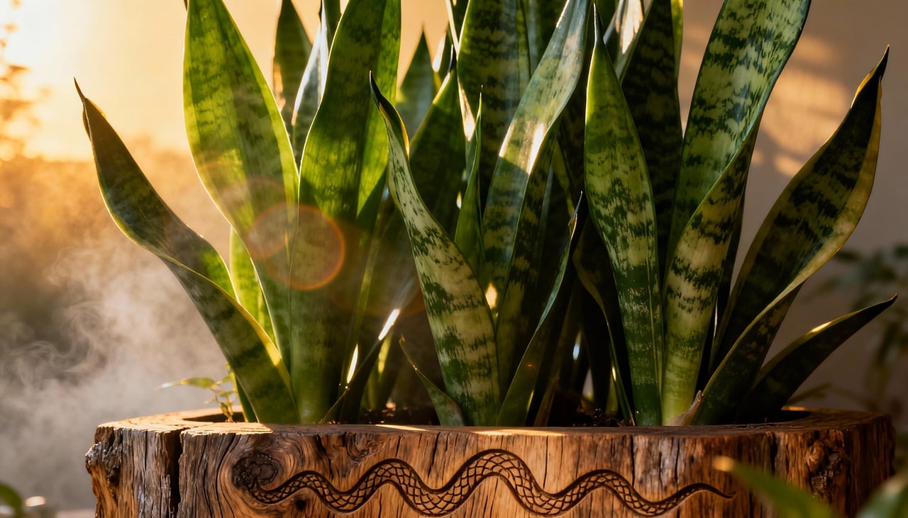 Uma das características mais marcantes dessa planta é a sua fama de “cortar” a negatividade – Imagens produzidas com uso de Inteligência Artificial