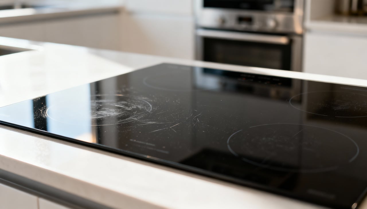 A principal causa de fogão de indução riscado está relacionada ao tipo de panela utilizada e à forma de manuseio – Imagens produzidas com uso de Inteligência Artificial