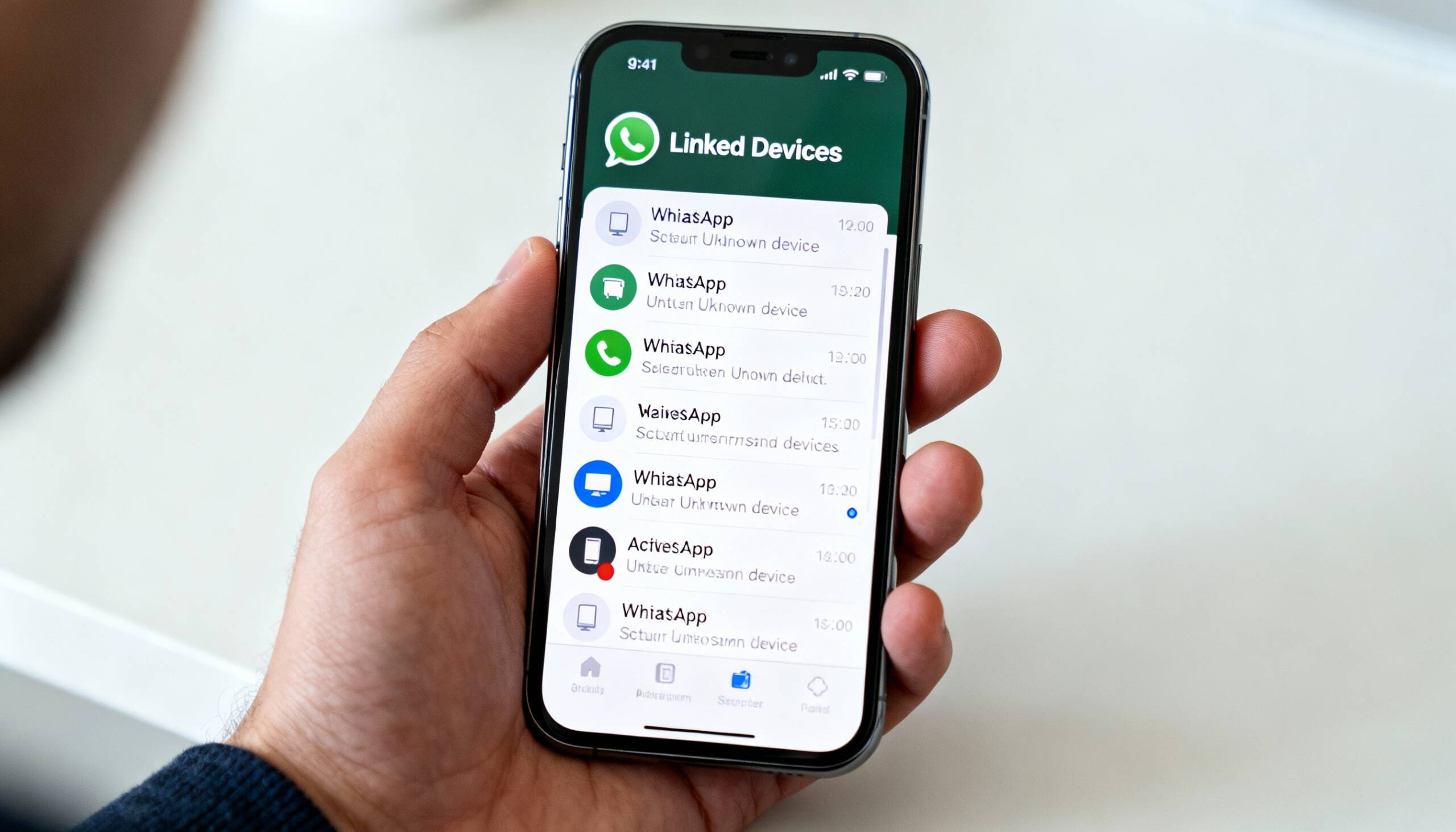 A forma mais comum de espionagem do WhatsApp acontece pelo recurso de espelhamento de tela, o chamado WhatsApp Web ou WhatsApp para Desktop – Imagens produzidas com uso de Inteligência Artificial