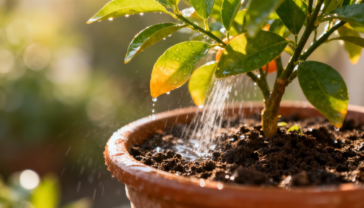 O sucesso no cultivo da tangerineira começa com a escolha correta do recipiente – Imagens produzidas com uso de Inteligência Artificial