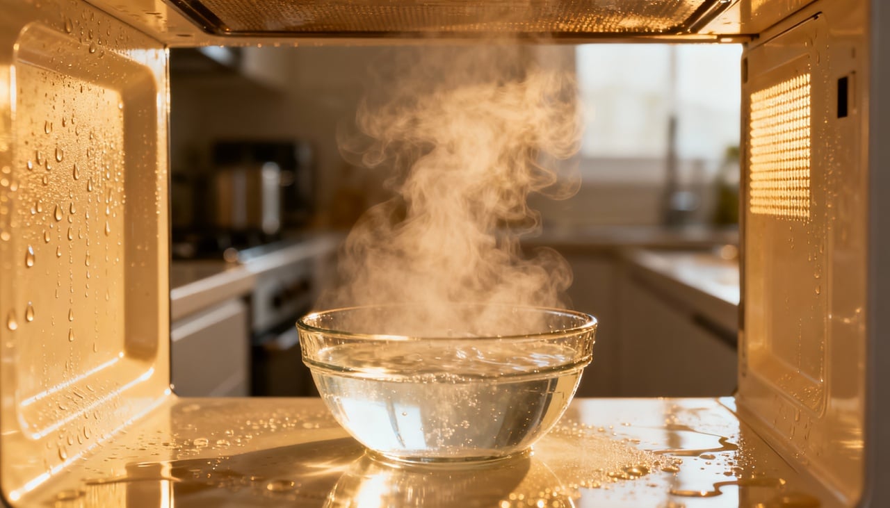 Para tirar cheiro de pipoca queimada do micro-ondas, é comum usar vapor quente misturado com ingredientes que ajudam a soltar e neutralizar o odor