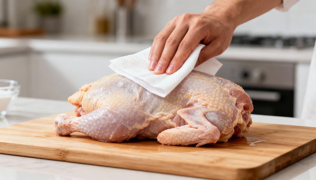 frango cru, peru e outras aves estão entre os principais alimentos que não devem ser lavados – Imagens produzidas com uso de Inteligência Artificial