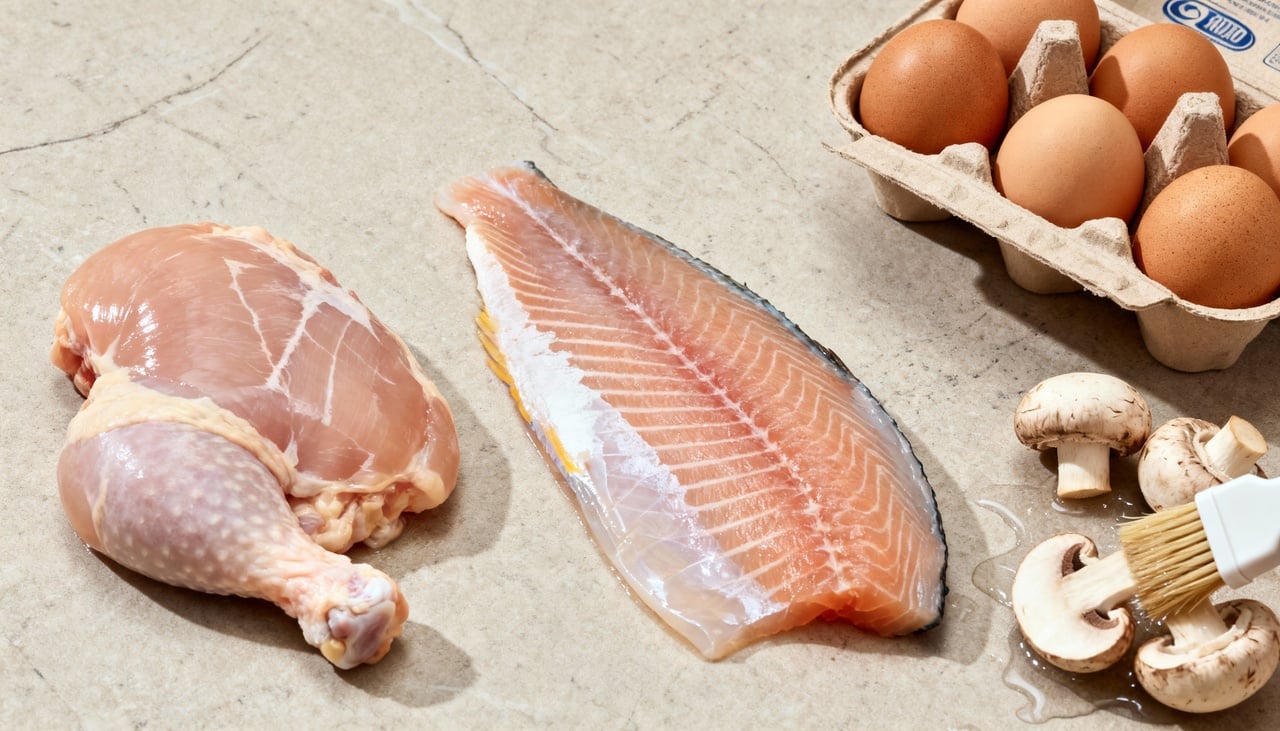 frango cru, peru e outras aves estão entre os principais alimentos que não devem ser lavados – Imagens produzidas com uso de Inteligência Artificial