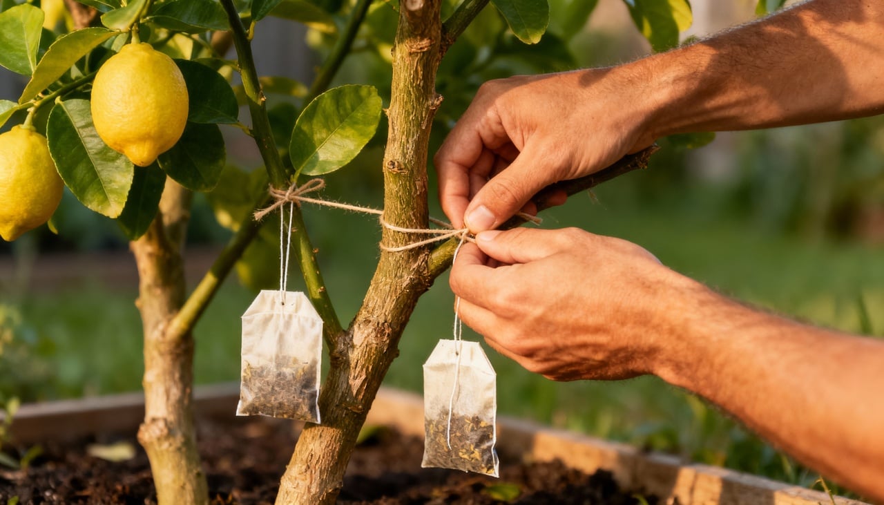 As folhas de chá usadas contêm compostos valiosos que permanecem ativos mesmo após a infusão – Imagens produzidas com uso de Inteligência Artificial