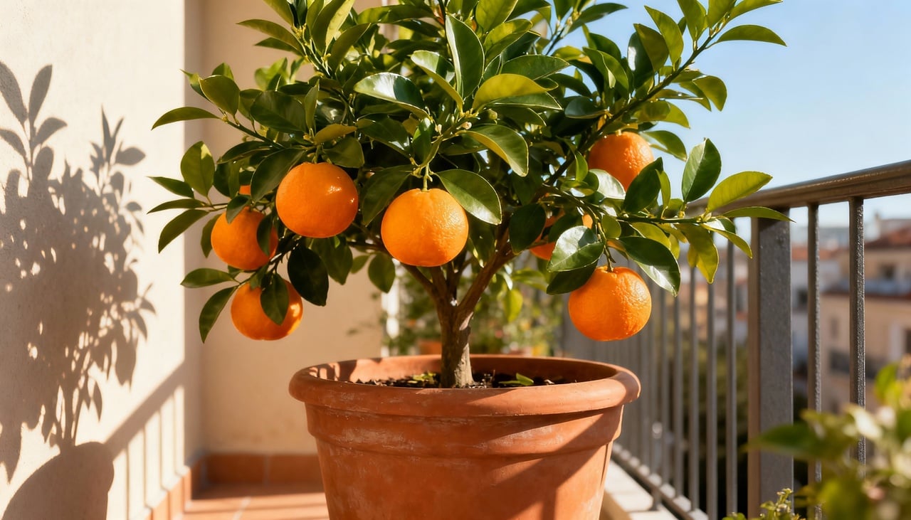 O sucesso no cultivo da tangerineira começa com a escolha correta do recipiente – Imagens produzidas com uso de Inteligência Artificial
