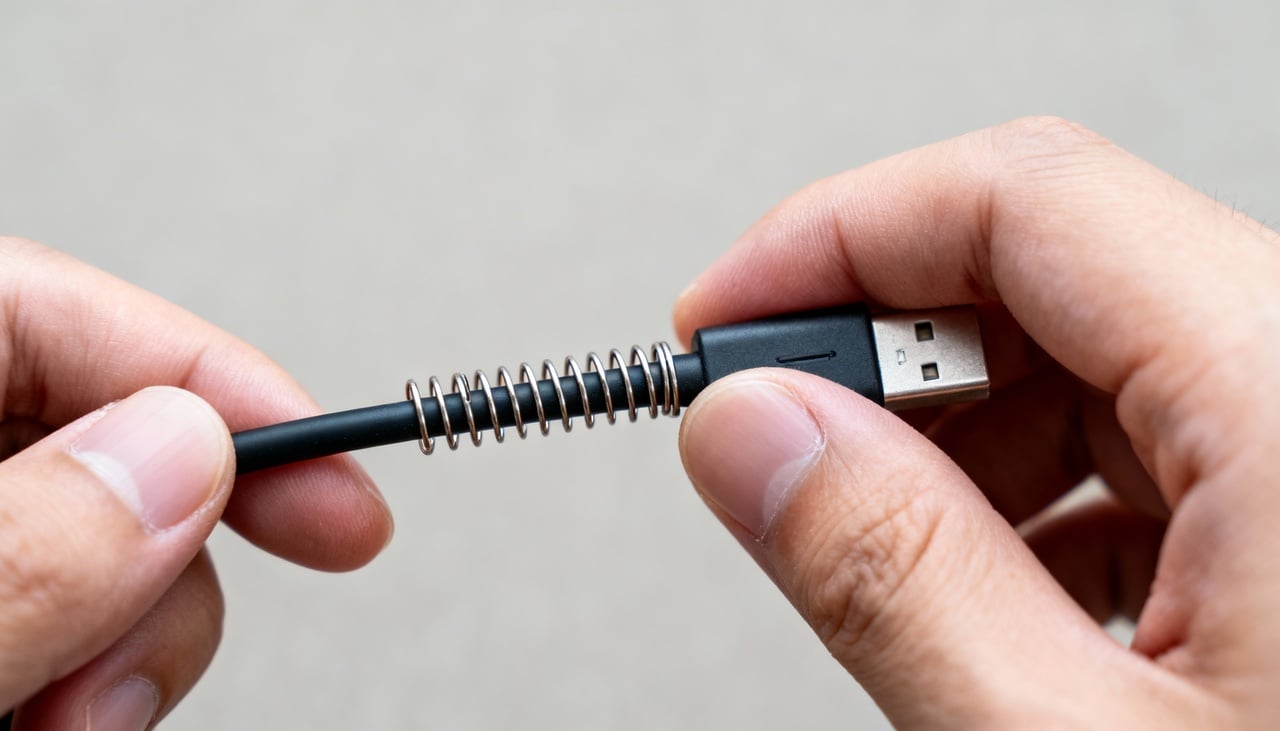 O carregador de celular é manuseado várias vezes ao dia para conectar o aparelho à tomada, ao computador ou a um carregador portátil