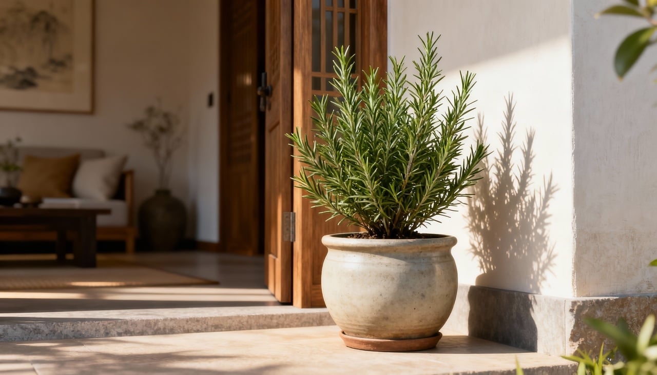 No Feng Shui, o alecrim representa vitalidade, clareza mental e proteção energética – Imagens produzidas com uso de Inteligência Artificial