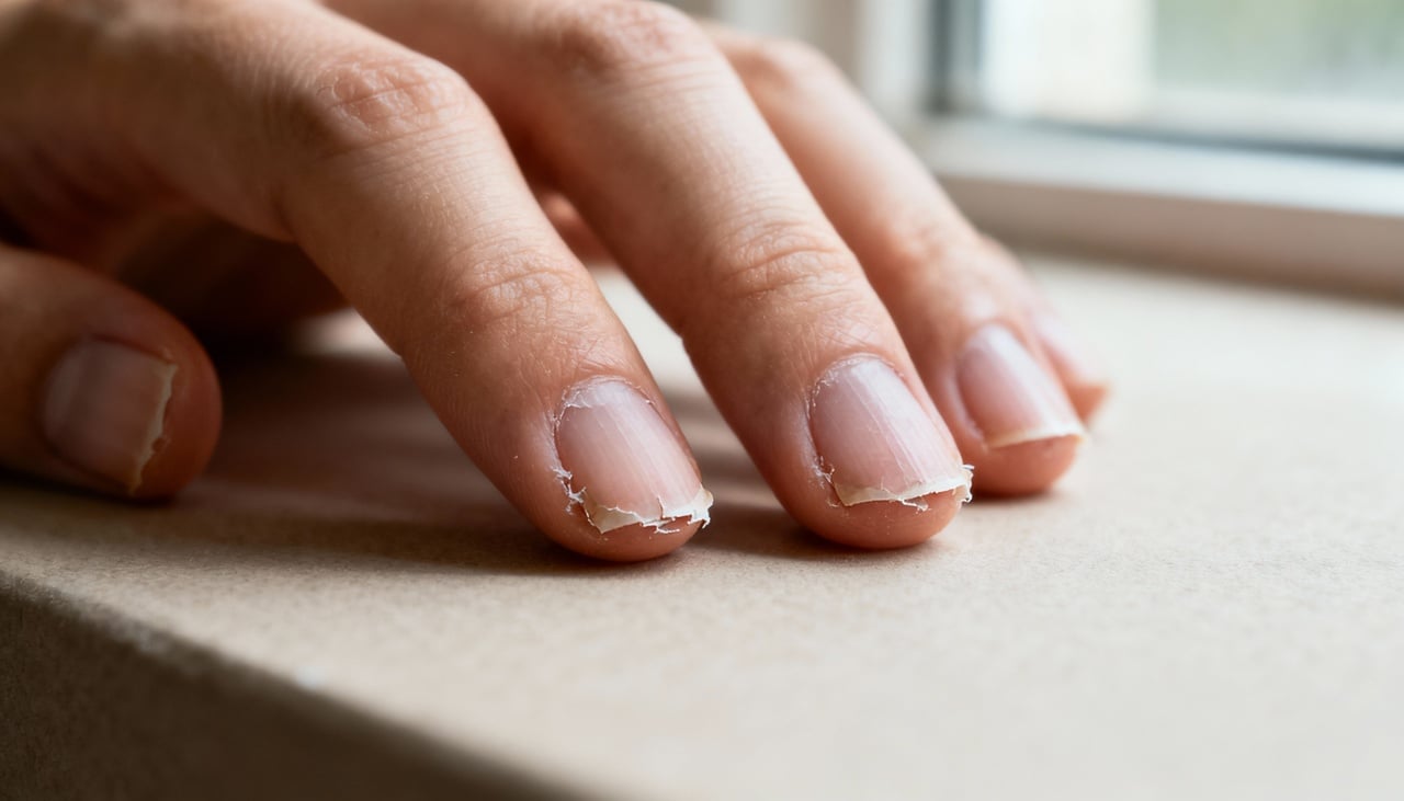 Quando se fala em unhas que descamam, trata-se de um desgaste em camadas nas pontas ou na superfície da lâmina ungueal