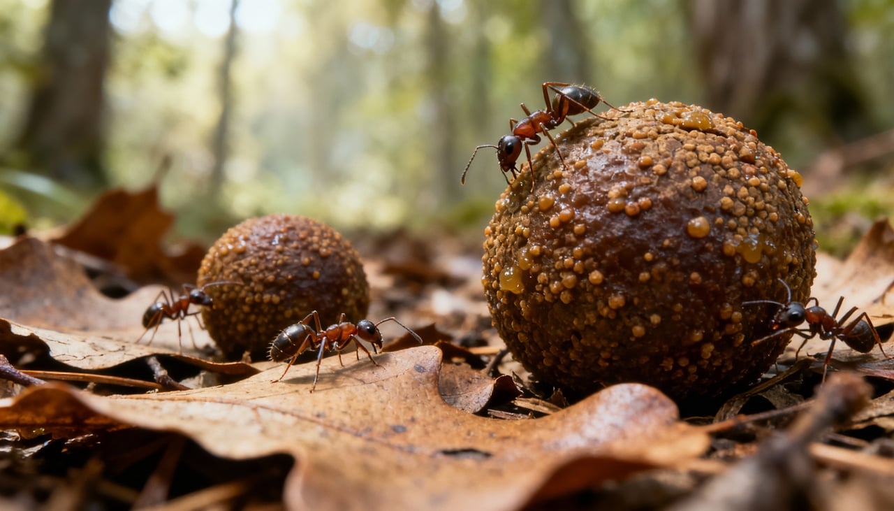 As formações esféricas produzidas por vespas em árvores de carvalho possuem características físicas e químicas específicas