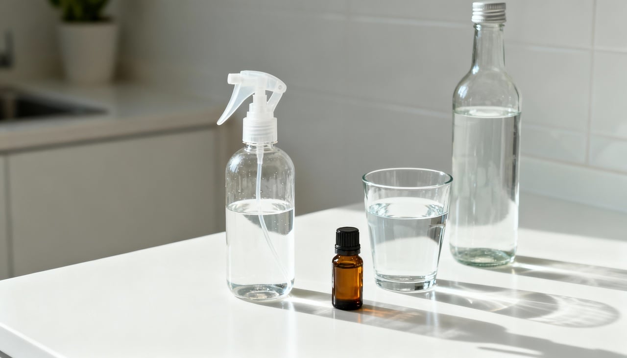 Um aromatizante caseiro é uma solução perfumada preparada com ingredientes simples – Imagens produzidas com uso de Inteligência Artificial