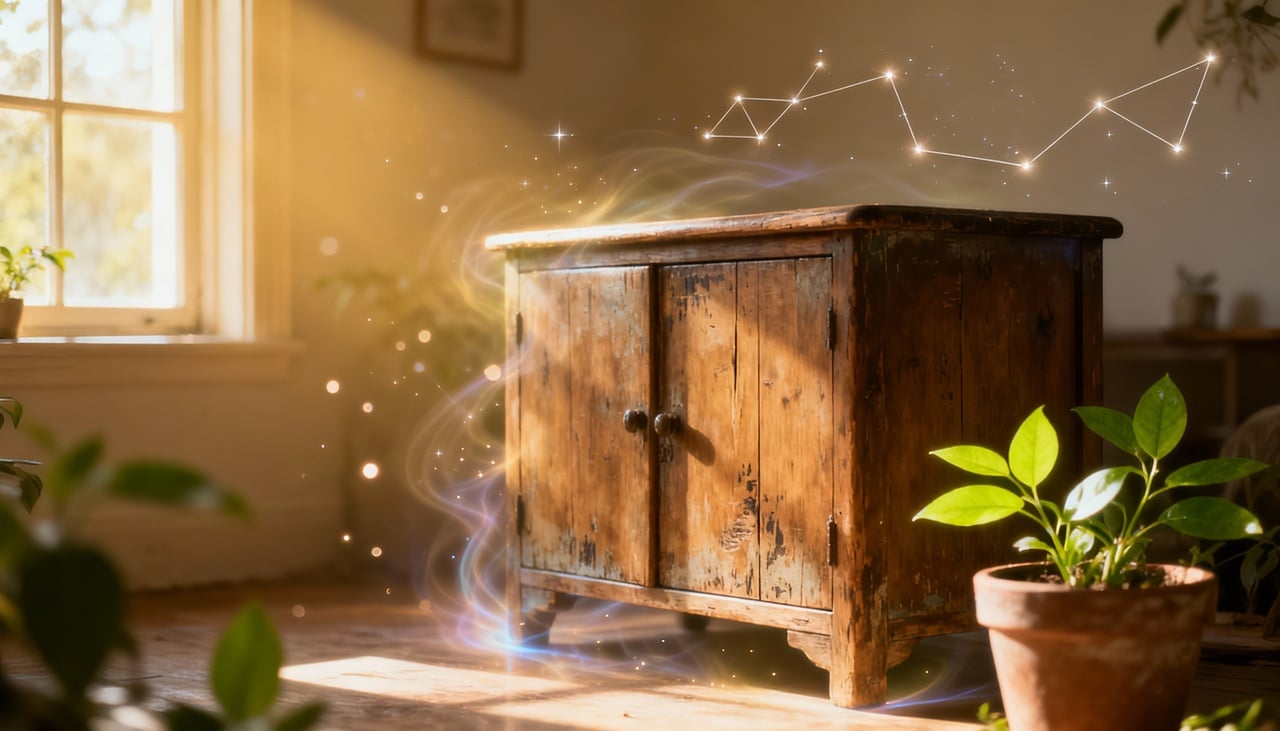 Uma prática frequente é reservar um momento para reconhecer de onde o móvel veio, quem o utilizou e como era a relação com essa pessoa ou lugar