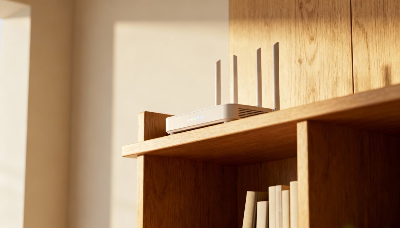 O roteador emite ondas em todas as direções, como se criasse uma espécie de “bolha” de sinal ao redor do aparelho