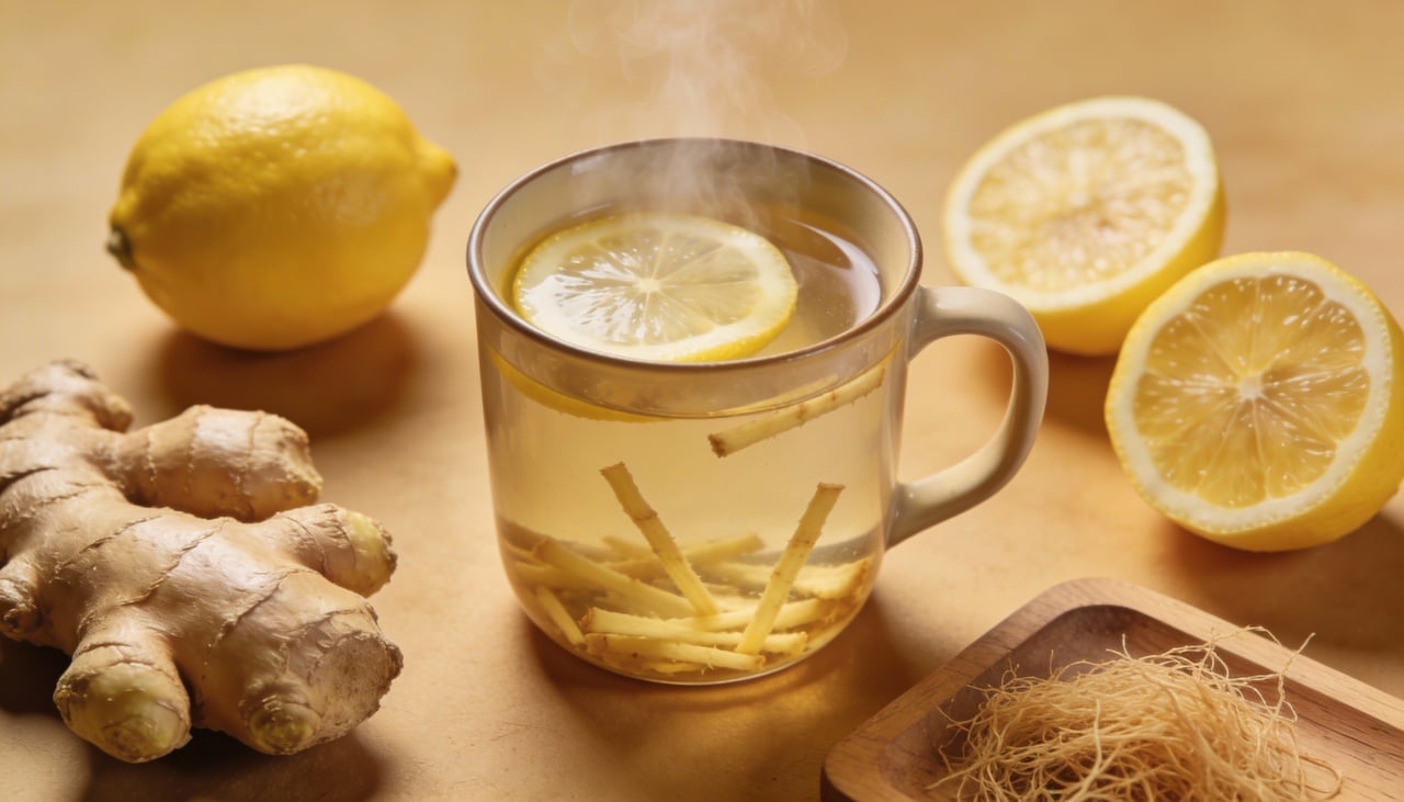 A água de limão com gengibre concentra nutrientes essenciais que contribuem para o funcionamento adequado do organismo