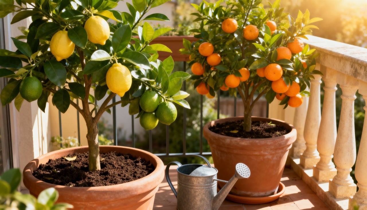 Frutas cítricas podem ser cultivadas em vasos ou canteiros reduzidos, tornando-se opções práticas para quintais compactos