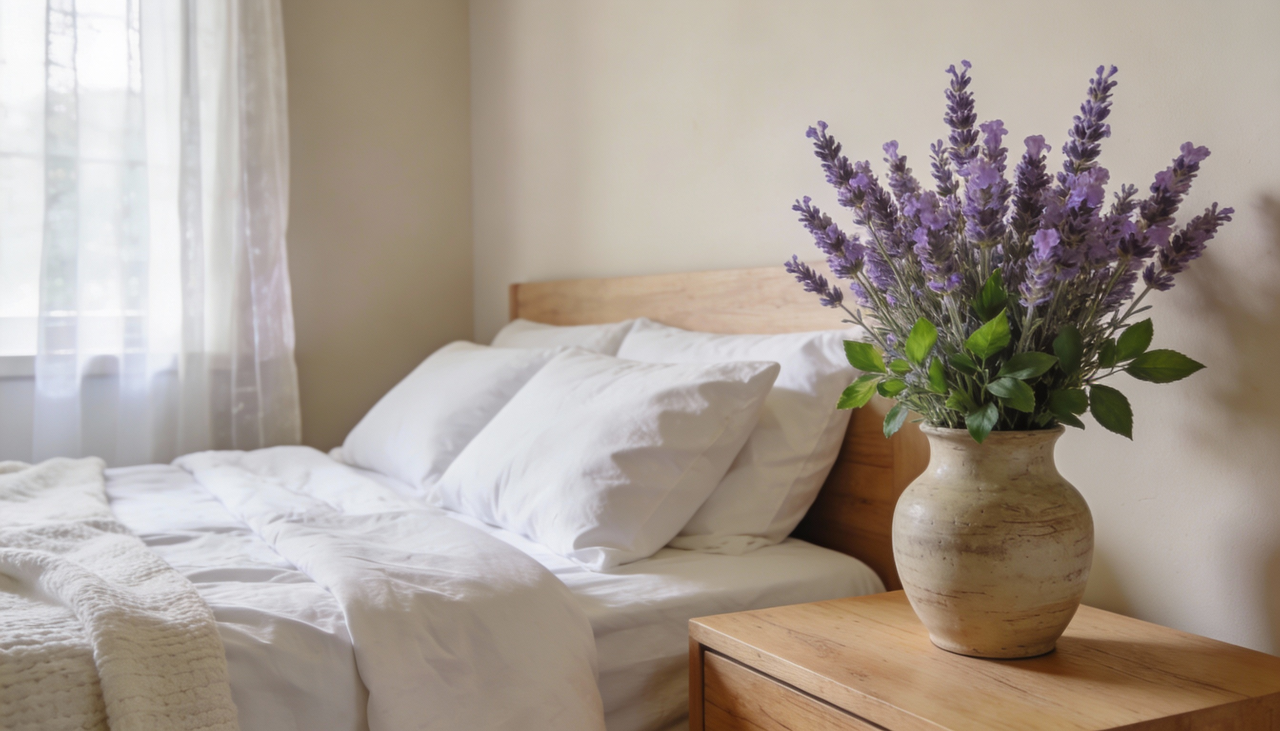 No Feng Shui, a lavanda é associada ao elemento Madeira, vinculado ao crescimento, à renovação e ao equilíbrio emocional