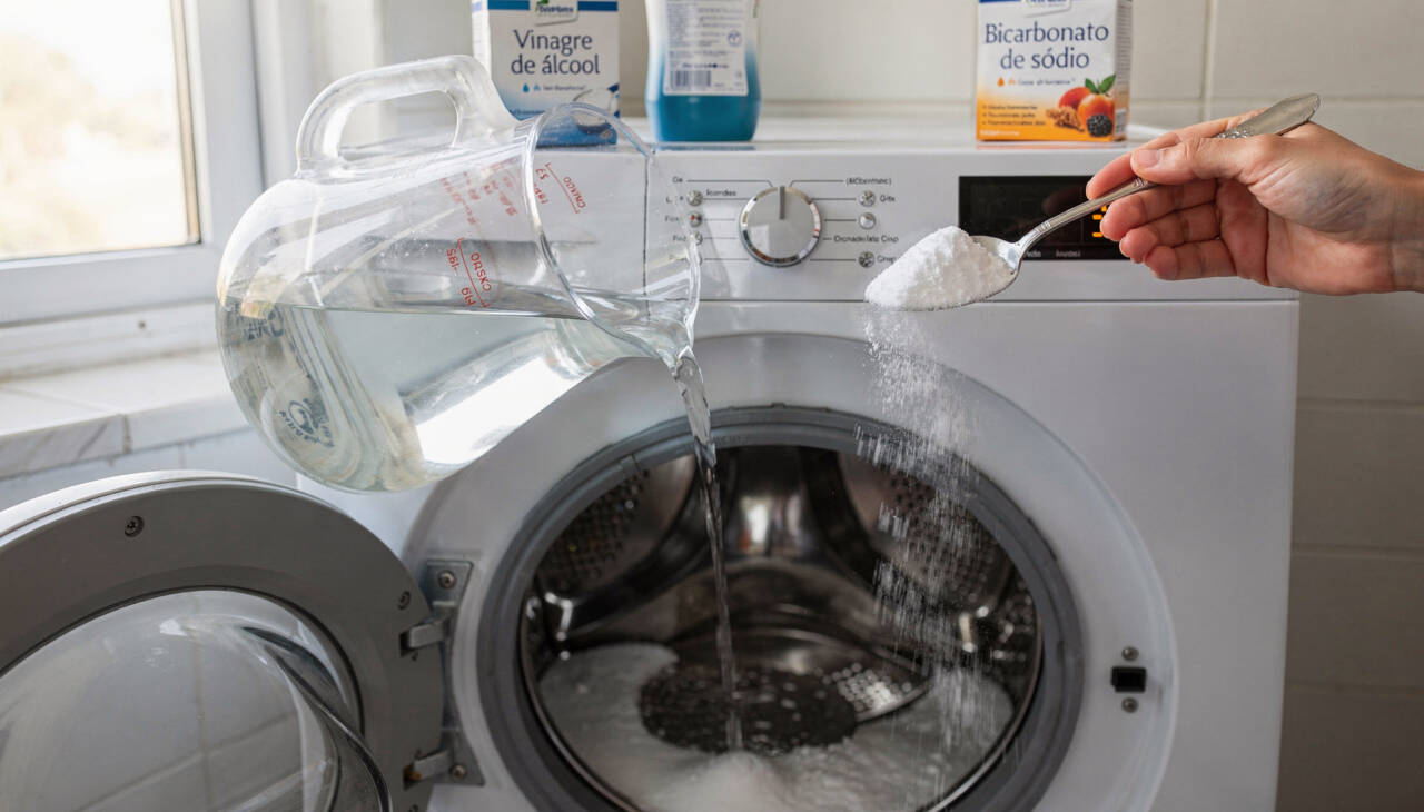 O acúmulo de restos de sabão em pó, amaciante e gordura das próprias roupas cria uma camada de resíduos nos dutos e atrás do tambor