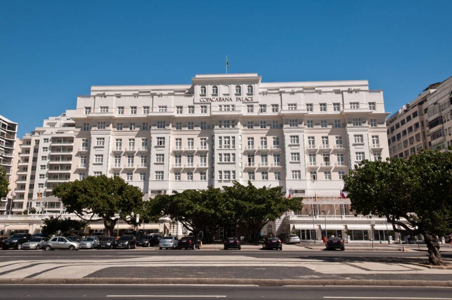 Fachada do Hotel Copacabana Palace, na zona sul do Rio de Janeiro