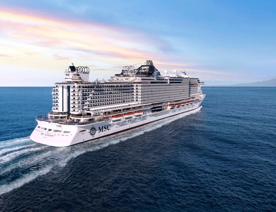 O MSC Seaview é um dos navios da MSC Cruzeiros na temporada brasileira